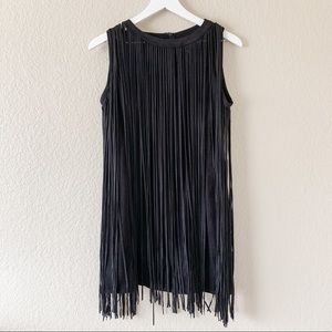 Black Angl Fringe Dress, M